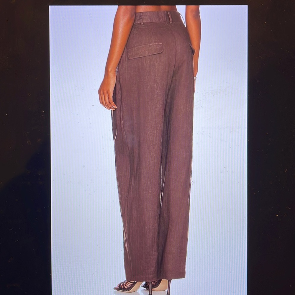 AEXAE High Rise Linen Trouser - Picture 3 of 11